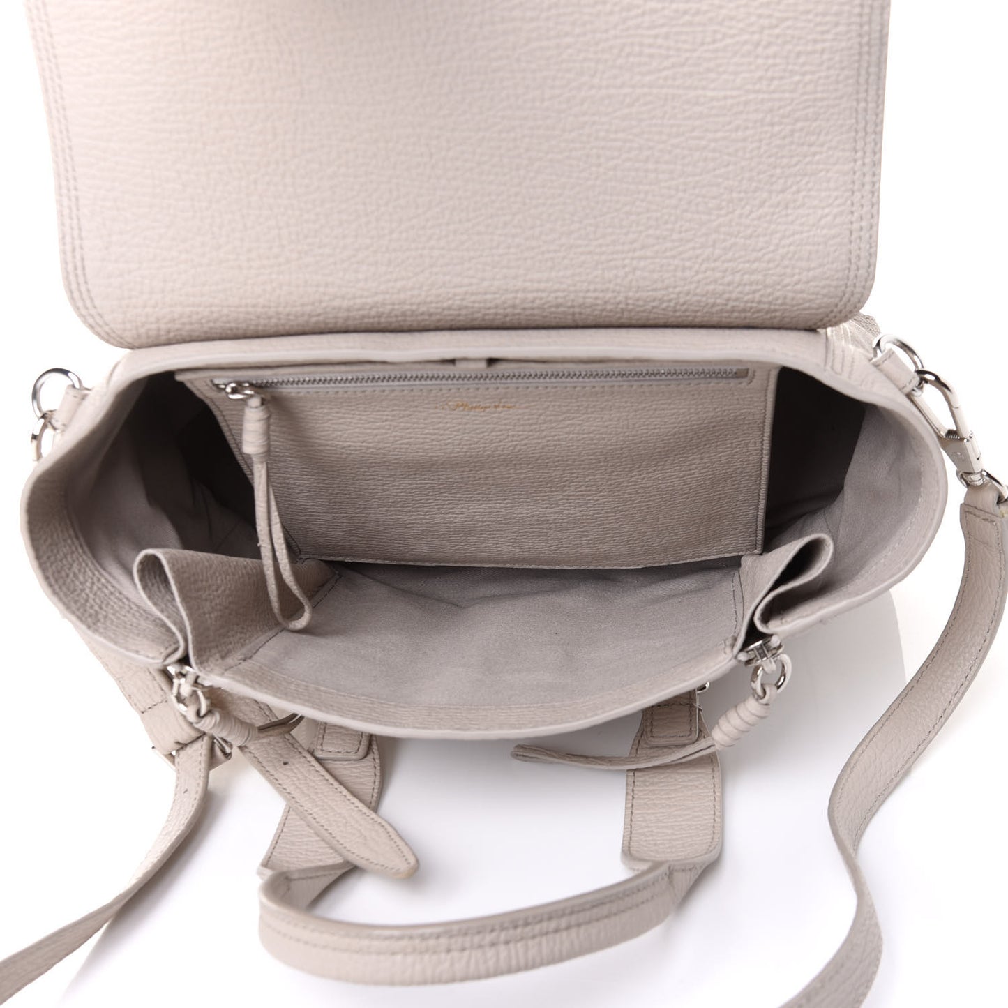 Textured Calfskin Medium Pashli Satchel Feather