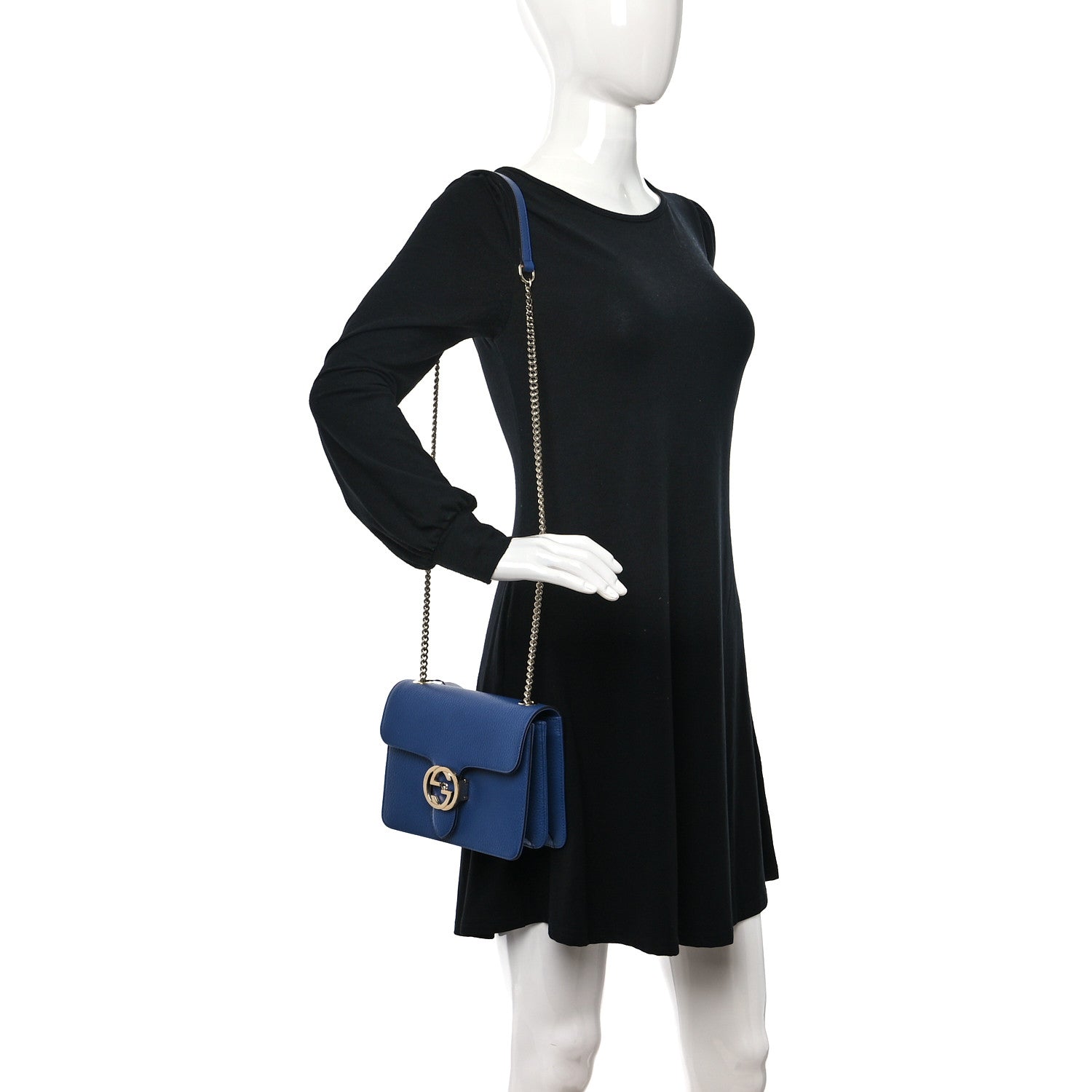 Gucci Dollar Calfskin Small Interlocking G Shoulder Bag Caspian 2 of 10