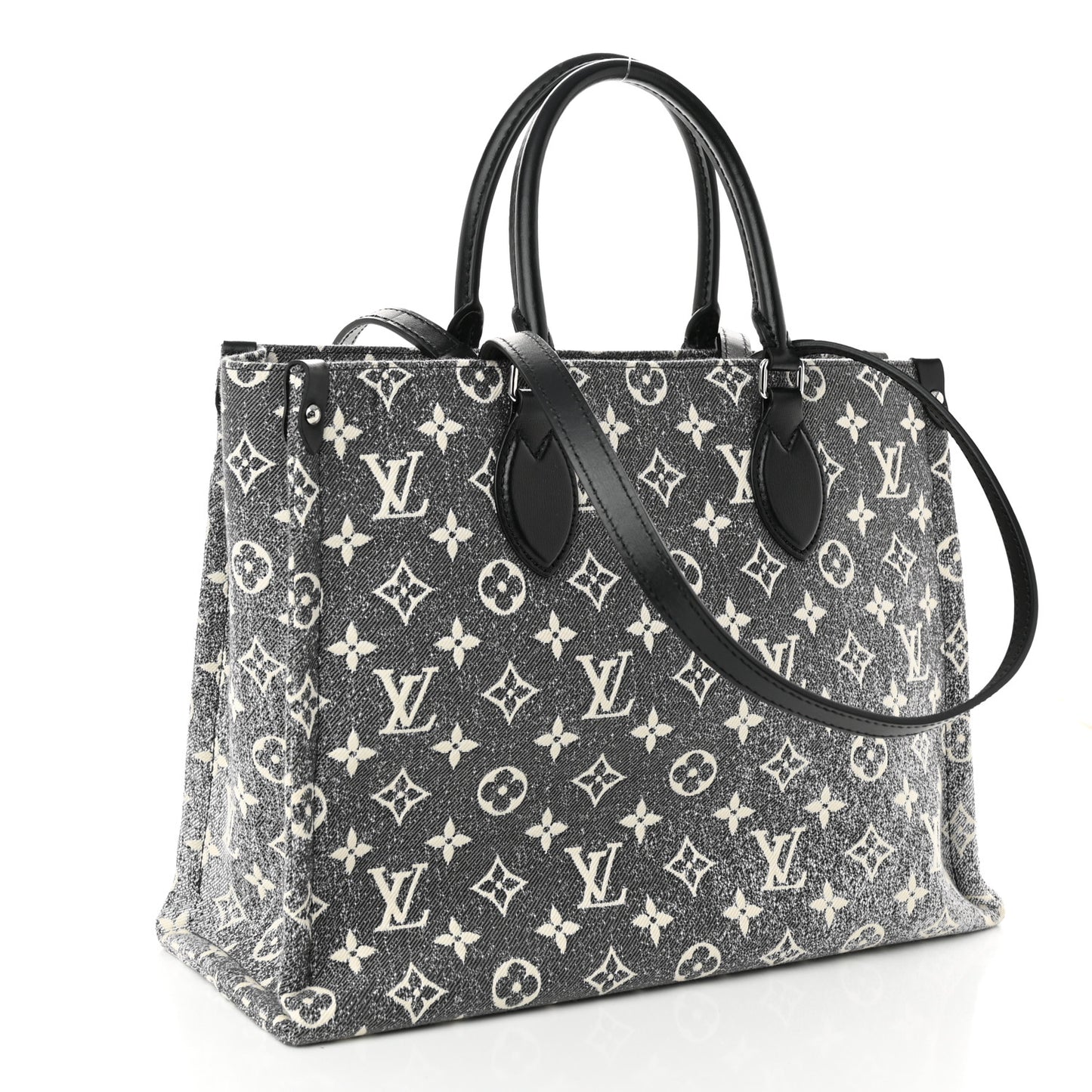 Monogram Jacquard Denim Onthego MM Black