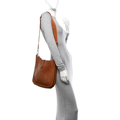 Hermes Taurillon Clemence Evelyne III PM Gold 2 of 14