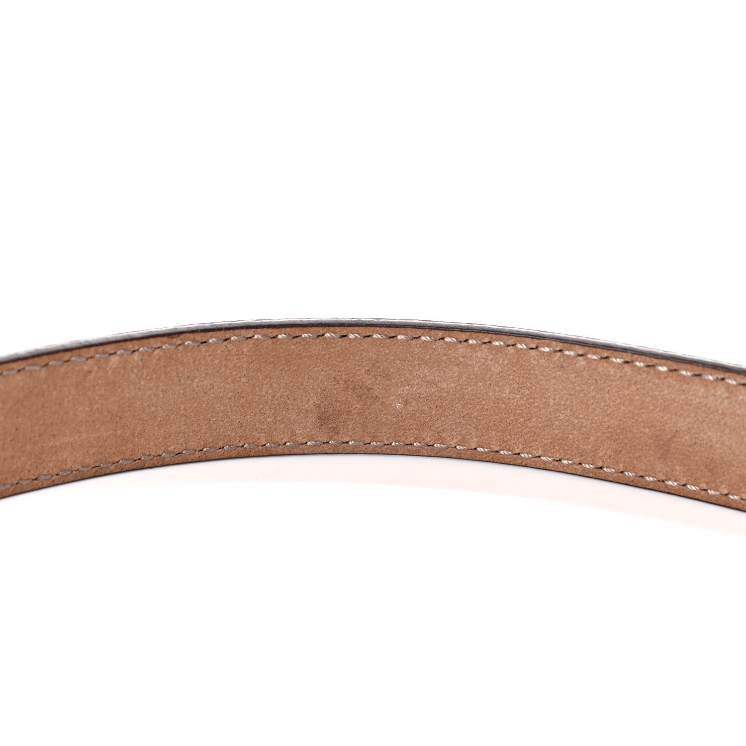 Gucci Metallic Calfskin Crystal Interlocking G Belt 95 38 Sasso 3 of 6