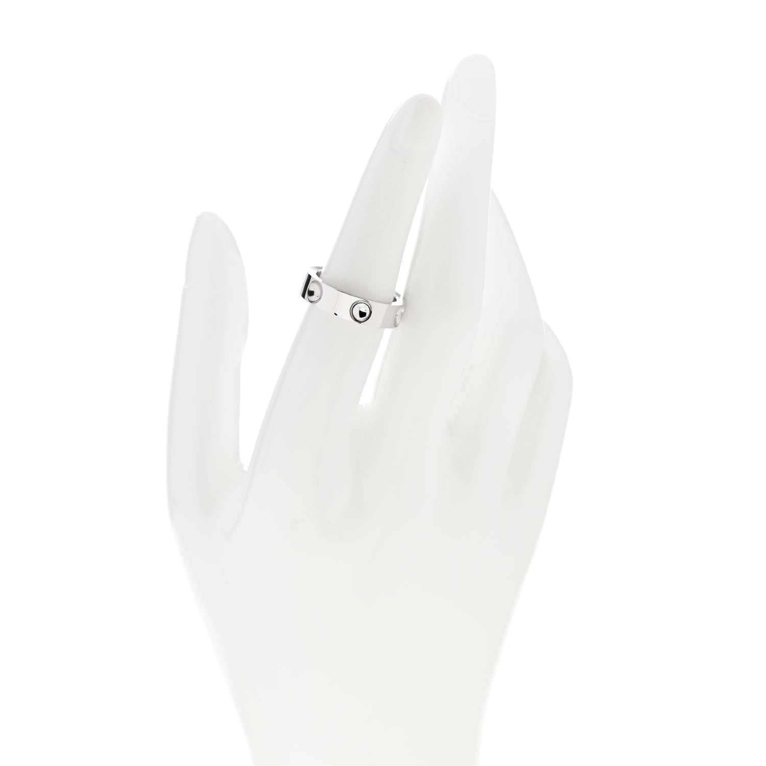 Louis Vuitton 18K White Gold Empreinte Ring 52 6 2 of 5
