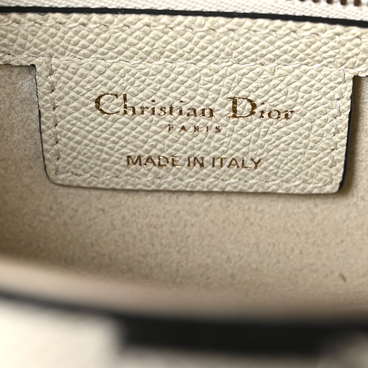 Grained Calfskin Saddle Bag White