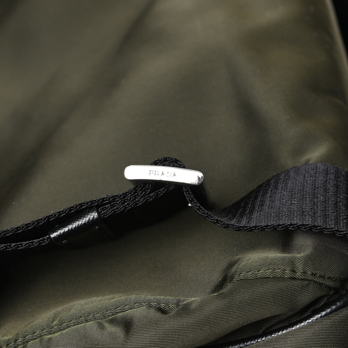 Tessuto Nylon Saffiano Messenger Bag Militare