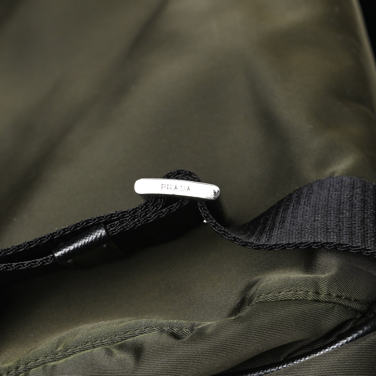 Prada Tessuto Nylon Saffiano Messenger Bag Militare 26 of 27