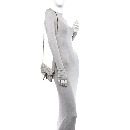 Christian Dior Oblique Saddle Chain Long Wallet Grey 2 of 12