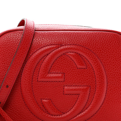 Gucci Pebbled Calfskin Small Soho Disco Bag Vibrant Red 8 of 10
