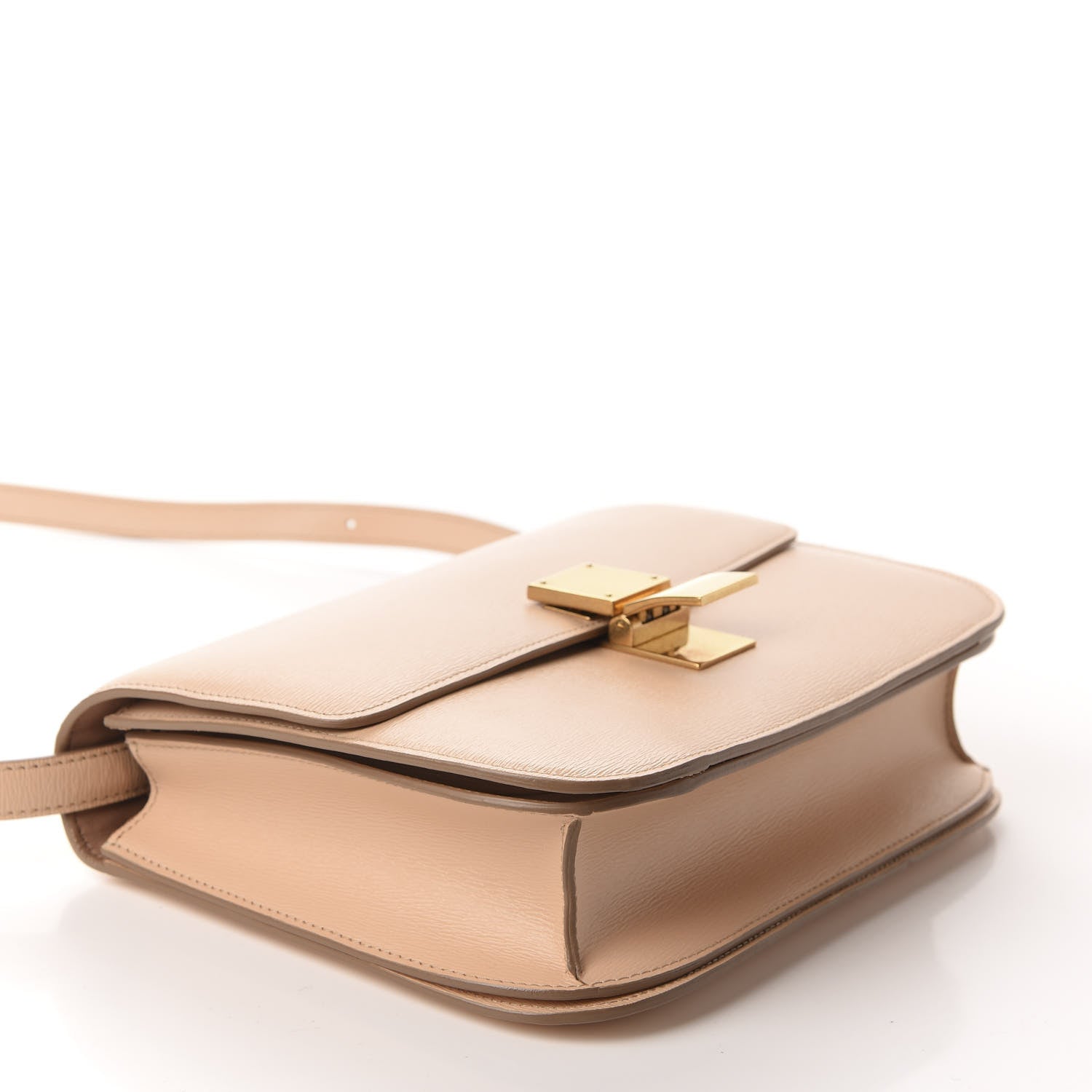 Celine Liege Calfskin Medium Classic Box Flap Bag Nude 4 of 10