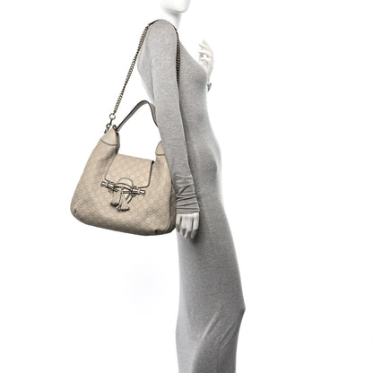 Gucci Guccissima Signature Medium Emily Hobo Mystic White 2 of 11