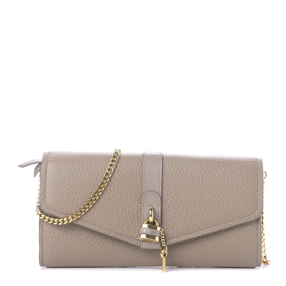 Chloe Grained Calfskin Aby Chain Wallet Motty Grey 1 of 10