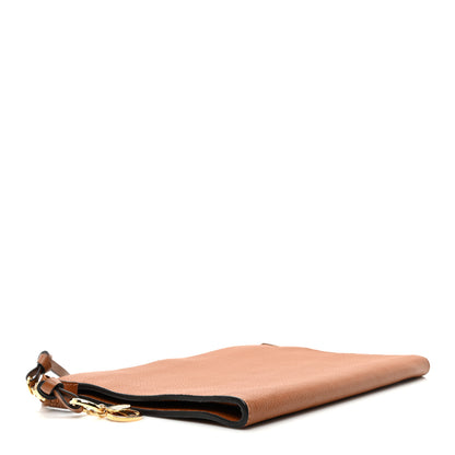 Chloe Calfskin Alphabet Flat Pouch Clutch Tan 4 of 6
