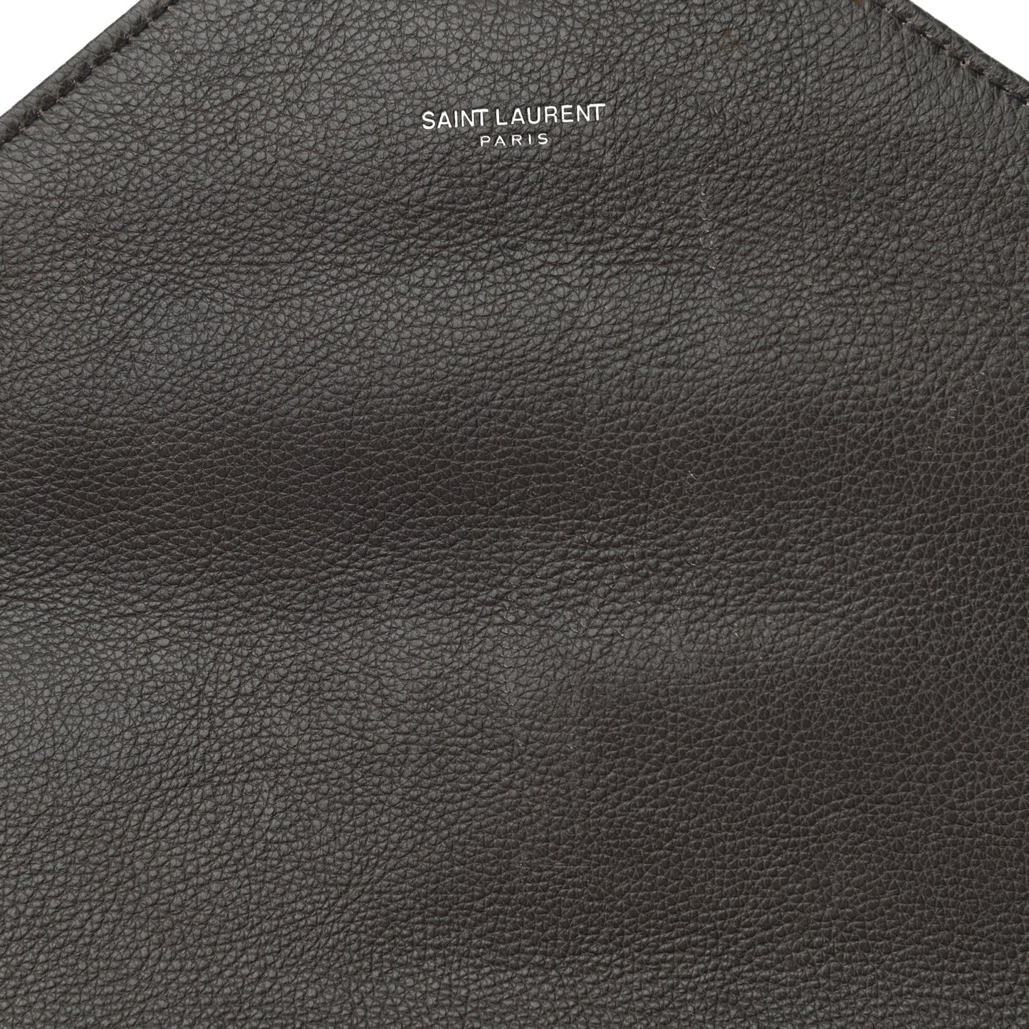 Sheepskin Matelasse Chevron Monogram Large College Satchel Dark Anthracite
