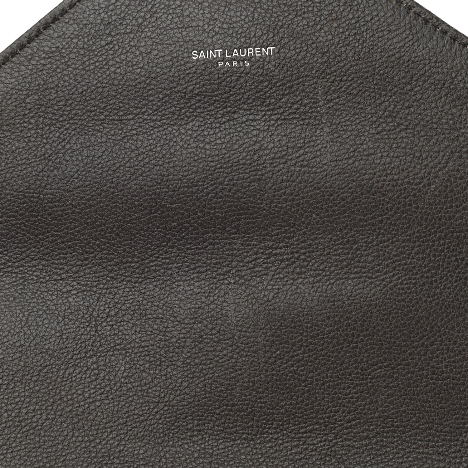 Saint Laurent Sheepskin Matelasse Chevron Monogram Large College Satchel Dark Anthracite 10 of 10