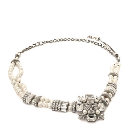Chanel Crystal Pearl CC Belt Silver 1 of 9