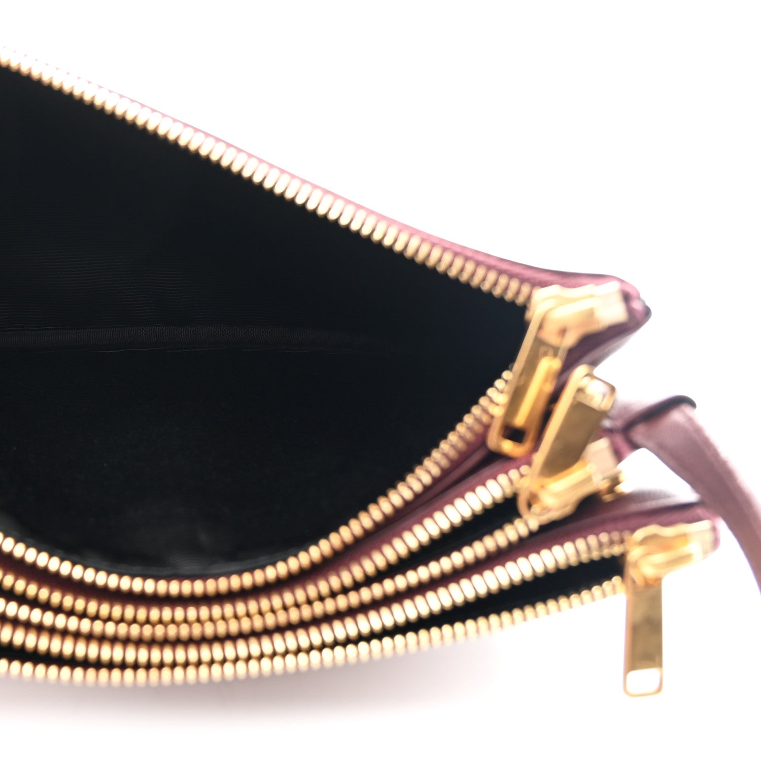 Celine Lambskin Small Trio Crossbody Bag Burgundy 5 of 12