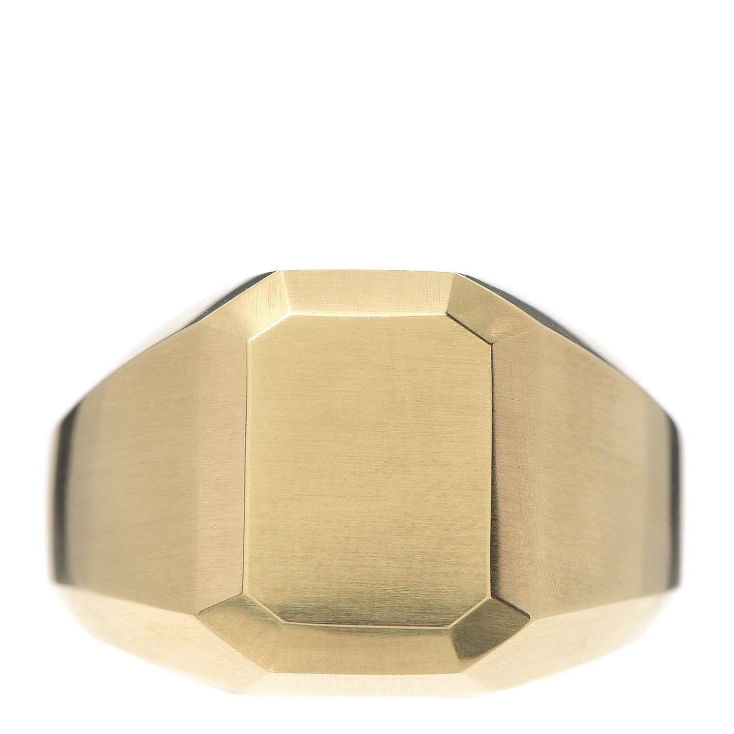 18K Yellow Gold 17mm Mens Signet Ring 62 10