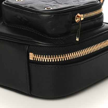 Louis Vuitton Calfskin Monogram Embossed Utility Crossbody Black 11 of 12