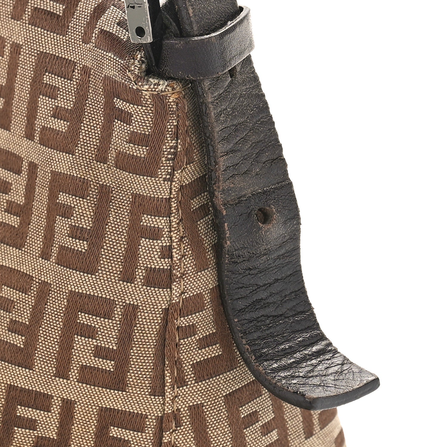 Fendi Zucchino Mama Baguette Mogano Panna Testa Di Moro 11 of 12