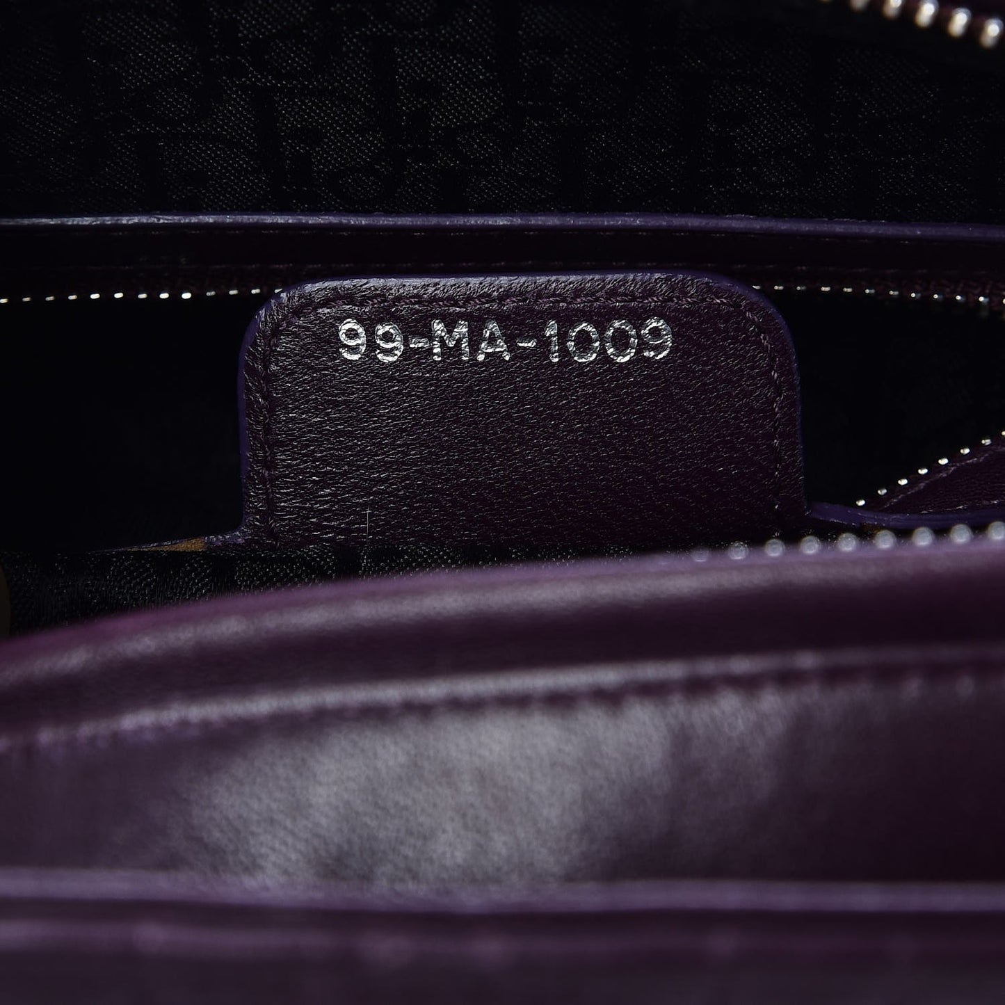 Lambskin Cannage Large Lady Dior Purple
