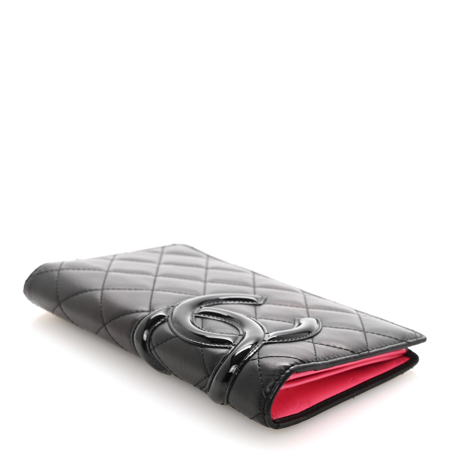 Chanel Calfskin Quilted Cambon Yen Wallet Black 4 of 9