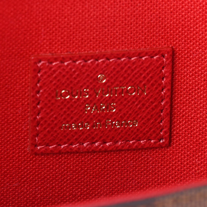 Louis Vuitton Damier Ebene Pochette Felicie Chain Wallet 6 of 9
