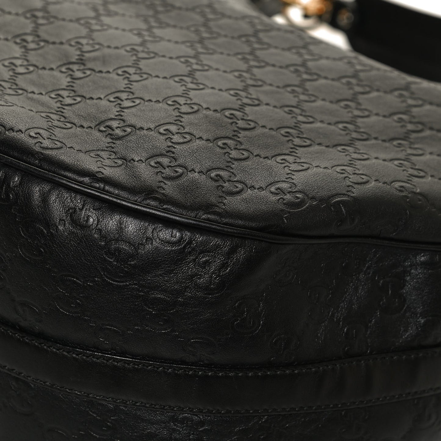 Guccissima Large GG Twins Hobo Black