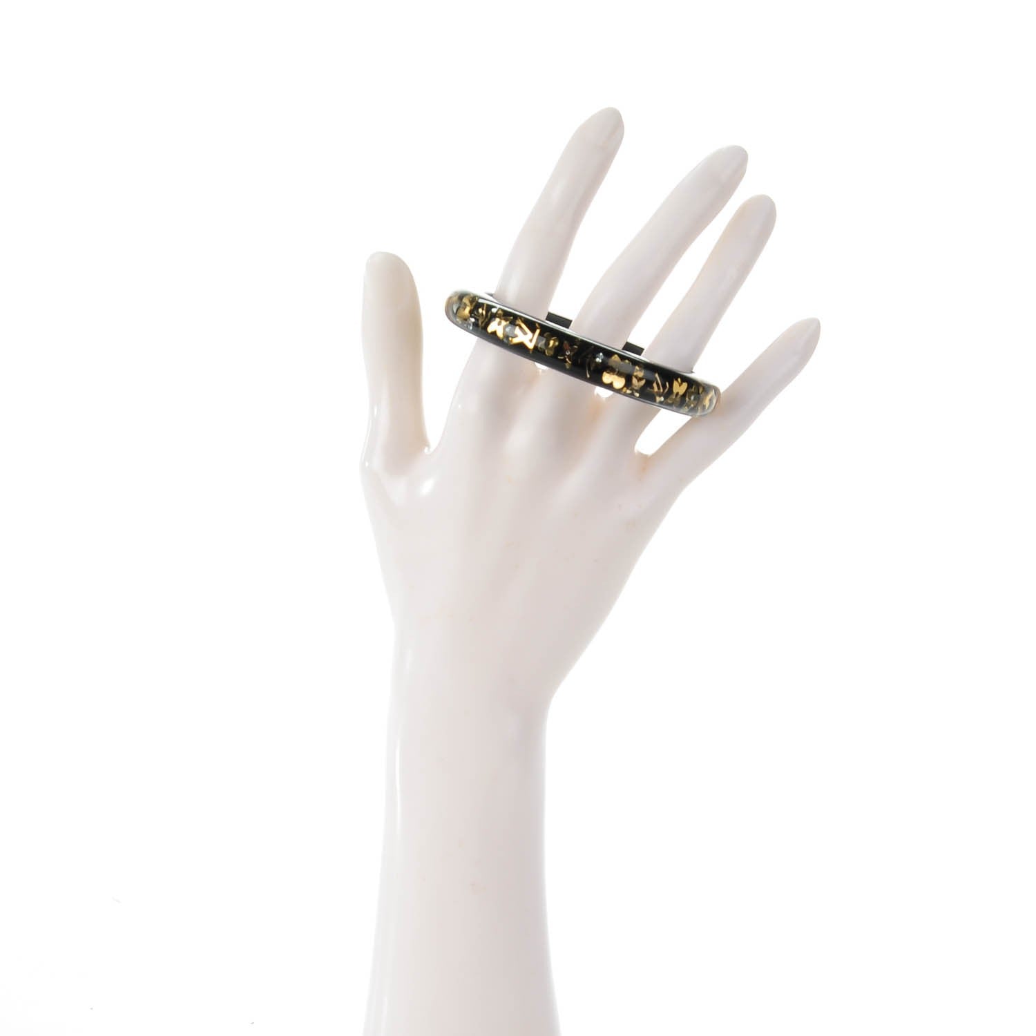 Louis Vuitton Resin Swarovski Small Inclusion Bracelet PM Black 2 of 4