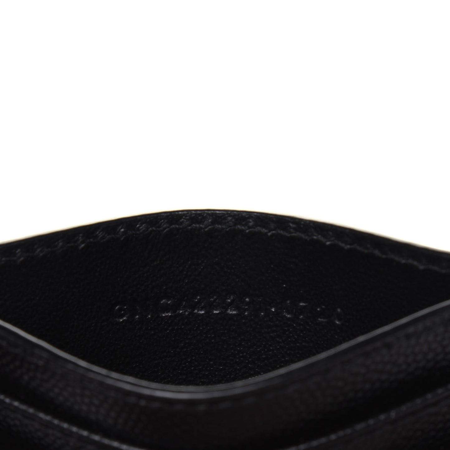 Grain De Poudre Matelasse Chevron Monogram Credit Card Case Black