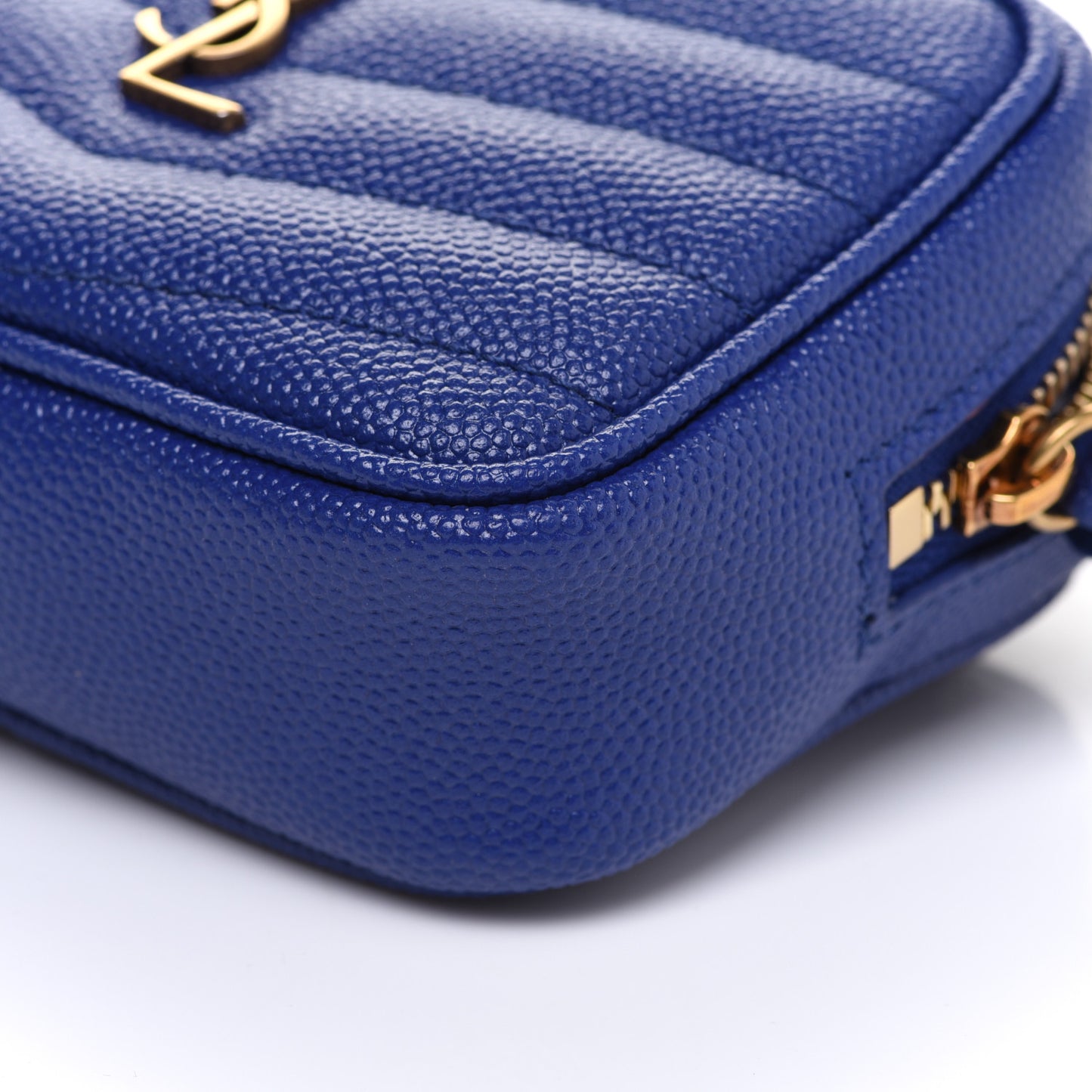 Grain De Poudre Matelasse Monogram Baby Lou Camera Bag Sapphire Blue