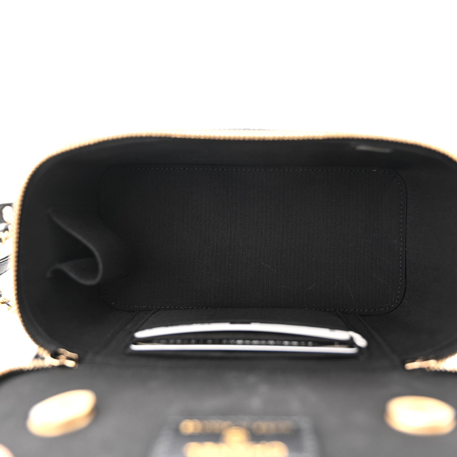 Chanel Goatskin Quilted Punk Essentials Vanity Case With Chain Black 5 of 11