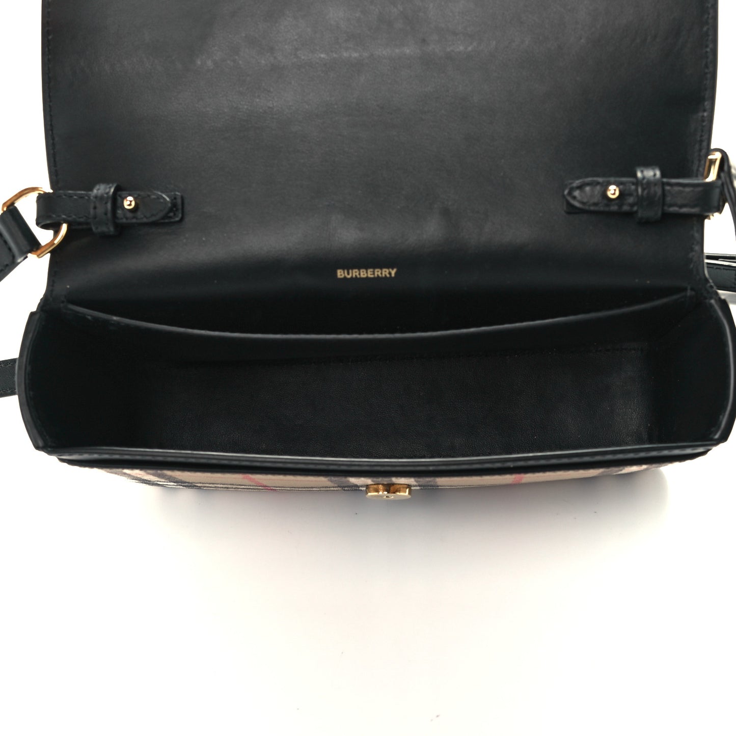 Calfskin Mini Vintage Check Note Bag Black