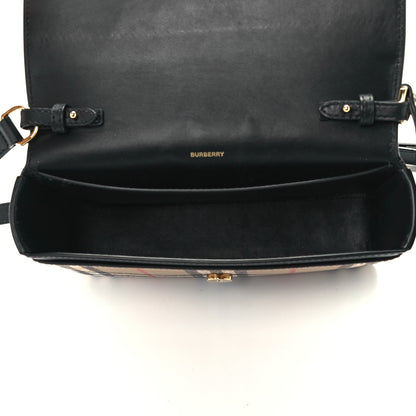 Burberry Calfskin Mini Vintage Check Note Bag Black 4 of 14