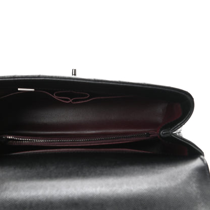 Chanel Caviar Chevron Quilted Small Coco Handle Flap So Black 5 of 10