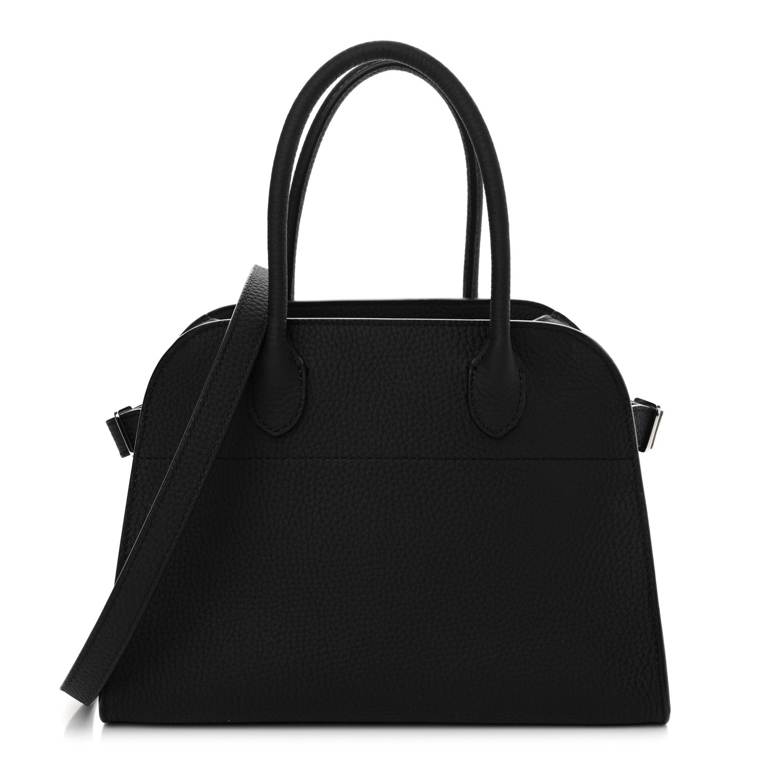 The Row Grained Calfskin Soft Margaux 10 Bag Black 1 of 10