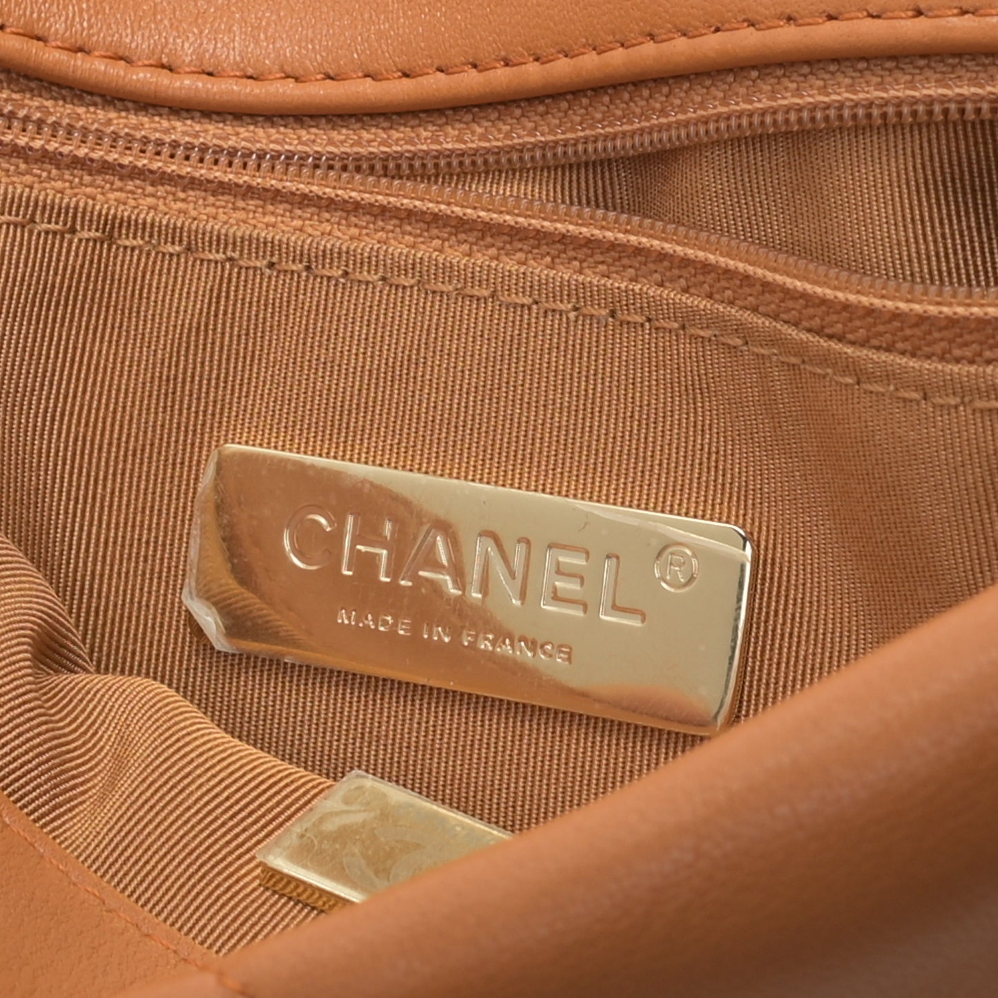 Lambskin Quilted Medium Chanel 19 Flap Brown