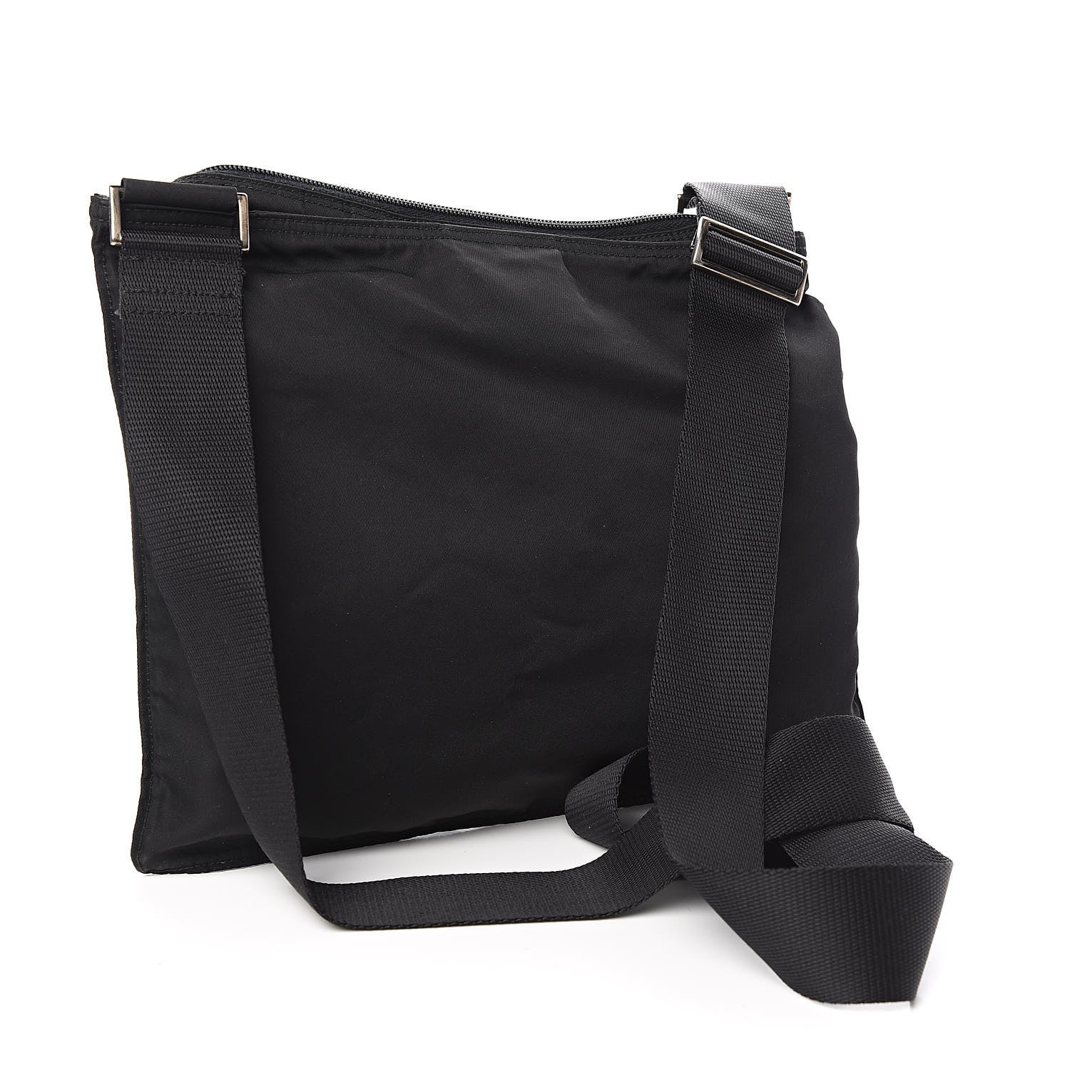 Prada Tessuto Nylon Small Flat Messenger Bag Black 3 of 10
