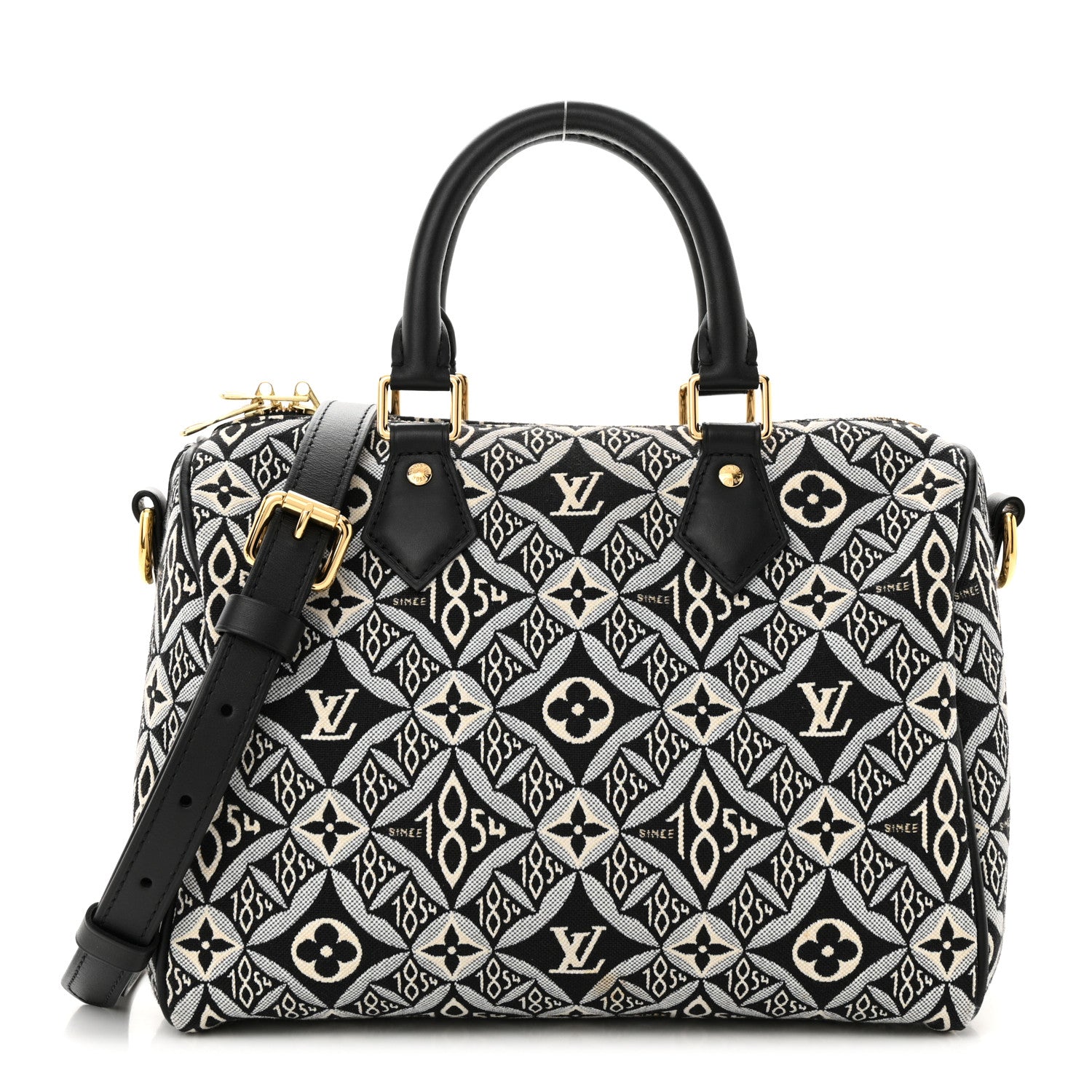 Louis Vuitton Jacquard Since 1854 Speedy Bandouliere 25 Grey 1 of 9