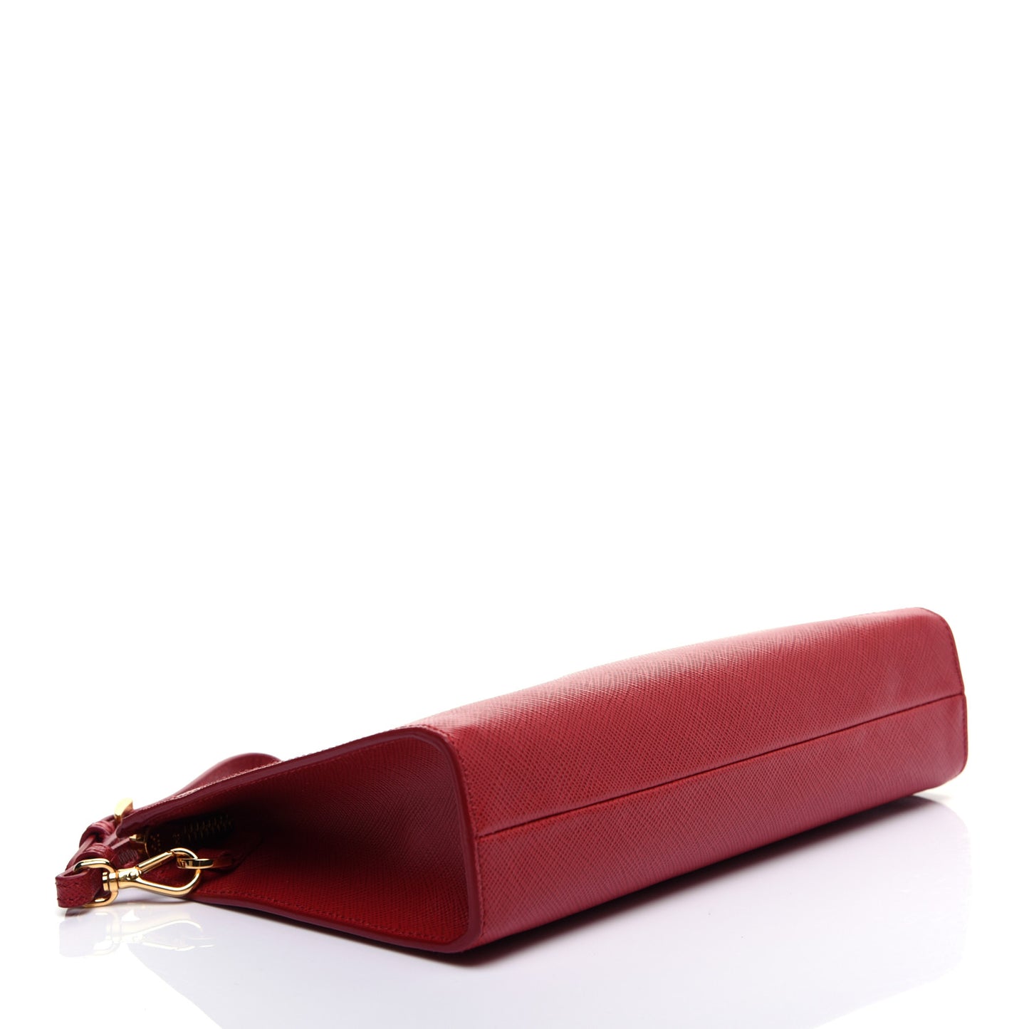 Saffiano Pouch Wristlet Fuoco