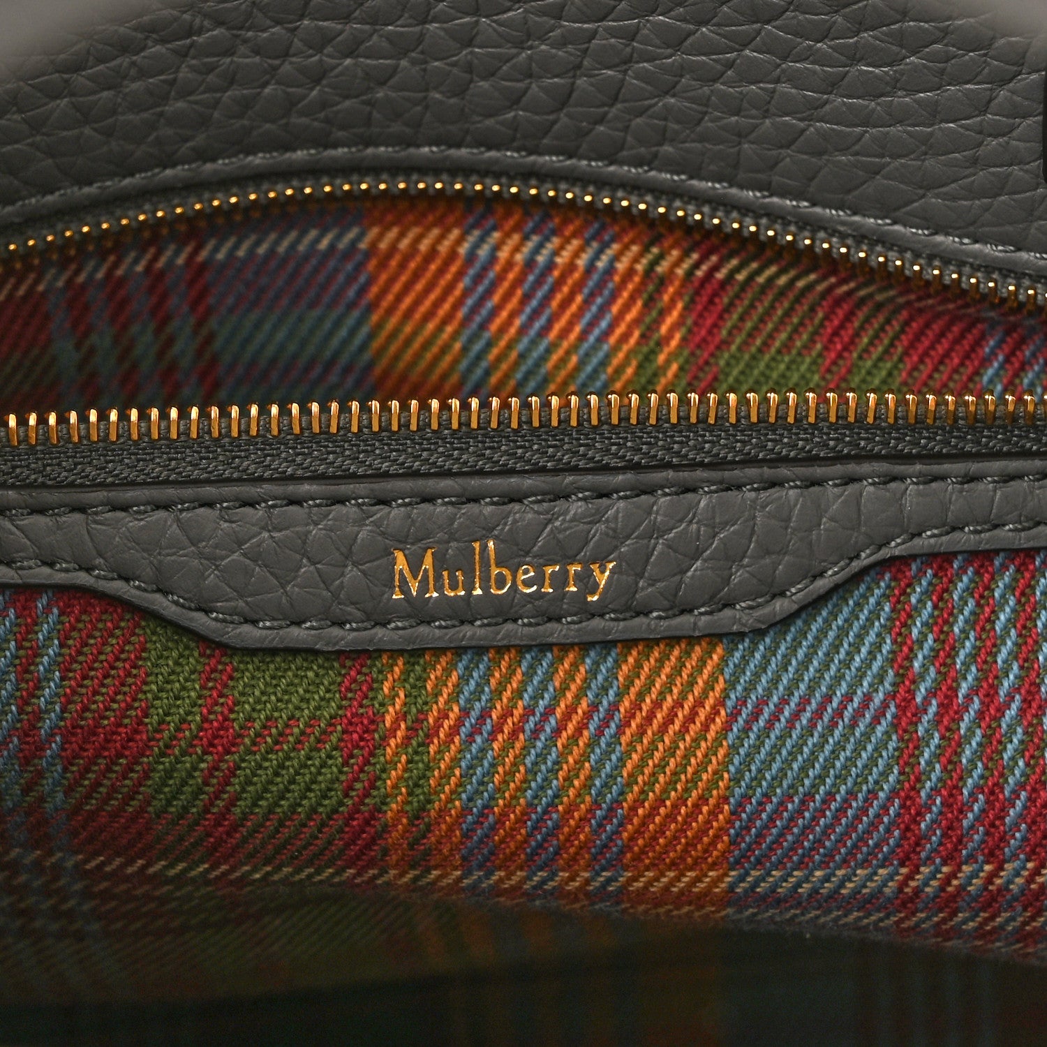 Mulberry Heavy Grain Small Belted Bayswater Tote Charcoal 6 of 9