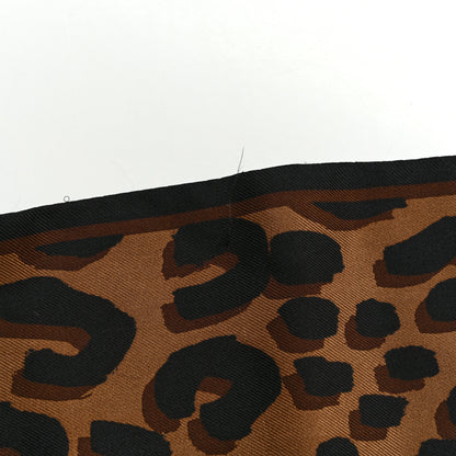 Louis Vuitton Silk Leopard Bandeau Scarf Marron 3 of 4