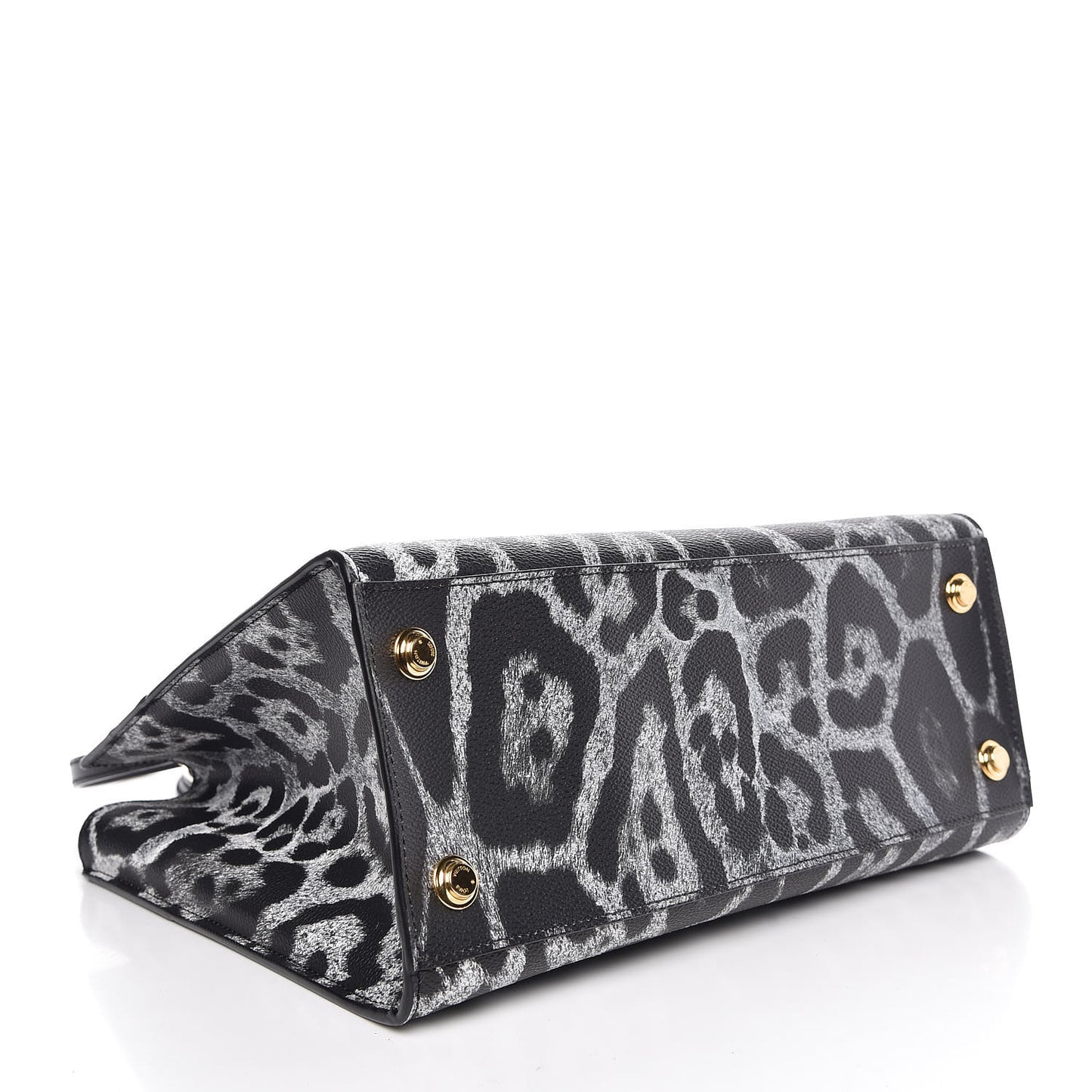 Canvas Calfskin Wild Animal Print City Steamer MM Black