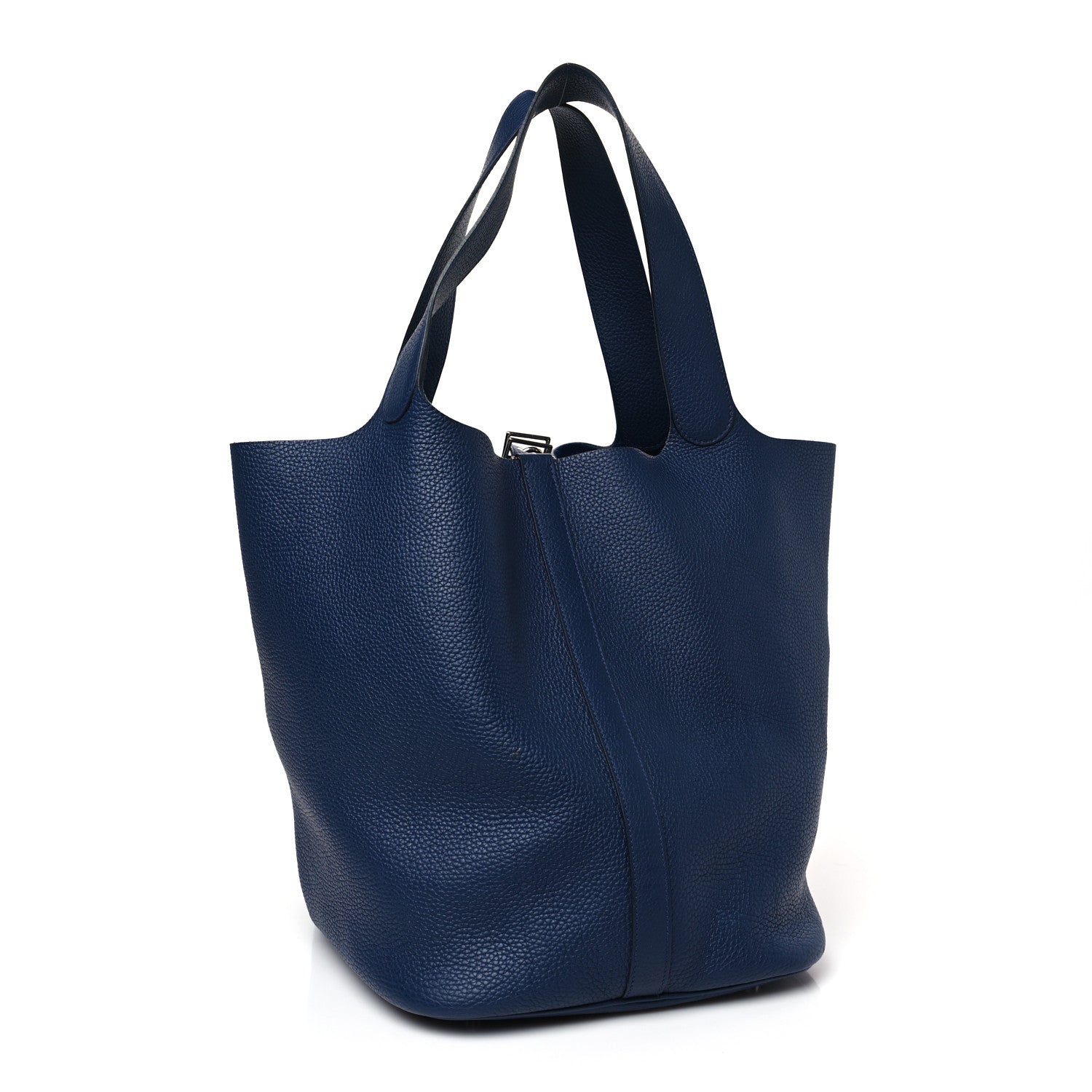 Hermes Taurillon Clemence Picotin Lock TGM Bleu Saphir 3 of 9