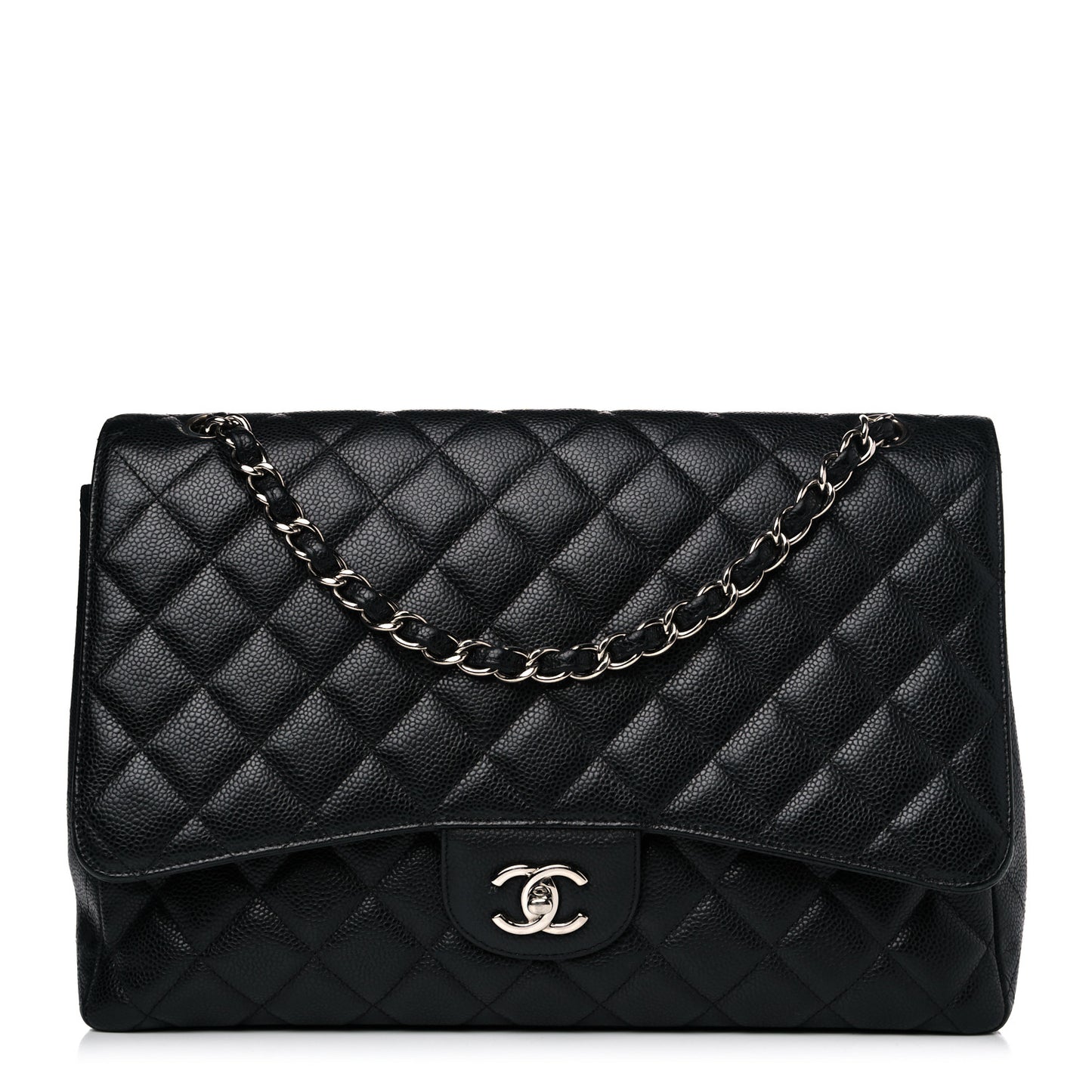 Caviar Quilted Maxi Single Flap Black