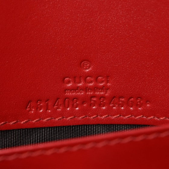 Gucci Guccissima Signature Bowy Chain Wallet Hibiscus Red 6 of 6