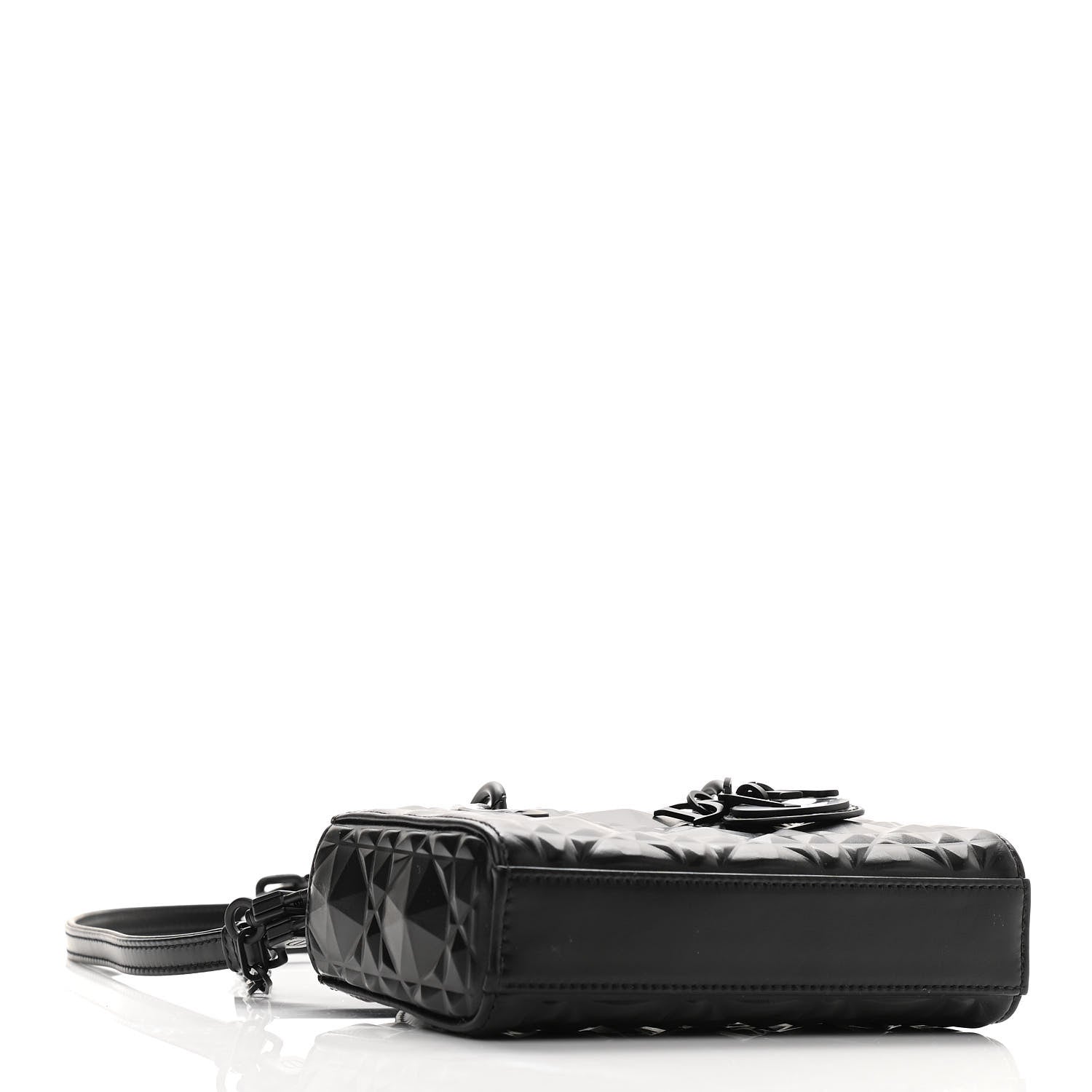 Christian Dior Calfskin Cannage Diamond Micro Lady D-Joy Black 4 of 9