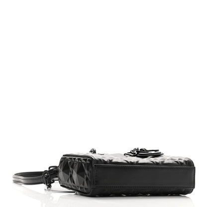 Christian Dior Calfskin Cannage Diamond Micro Lady D-Joy Black 4 of 9