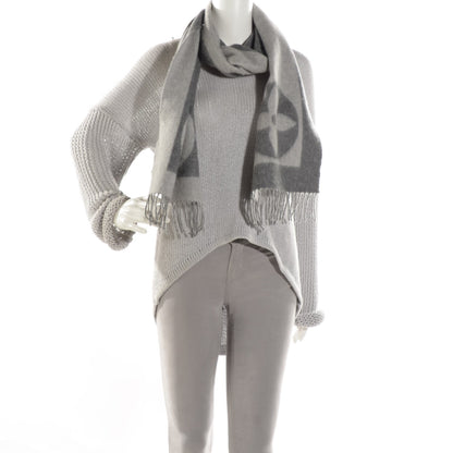 Louis Vuitton Lambswool Angora Cardiff Scarf Grey 2 of 5