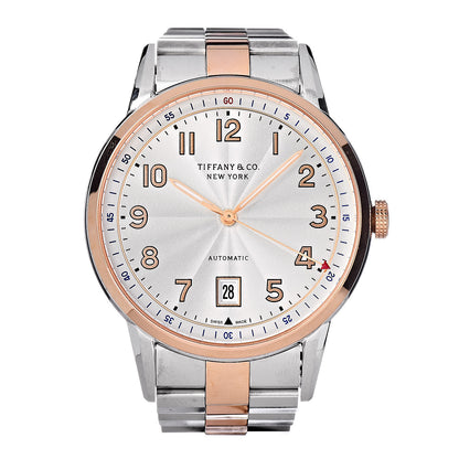 Tiffany Stainless Steel 18K Rose Gold 40mm CT60 3-Hand Automatic Watch 1 of 7