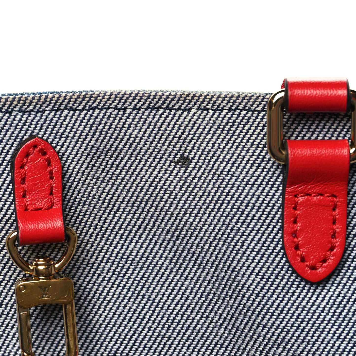 Denim Damier Monogram Onthego Blue Rouge