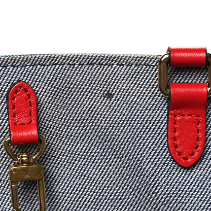 Louis Vuitton Denim Damier Monogram Onthego Blue Rouge 12 of 12